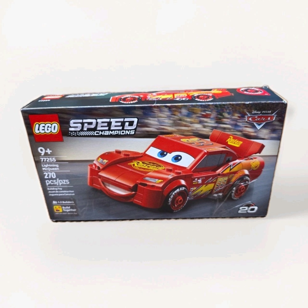 LEGO Speed Champions Lightning McQueen Toy - Disney Pixar Cars *Damaged Open Box